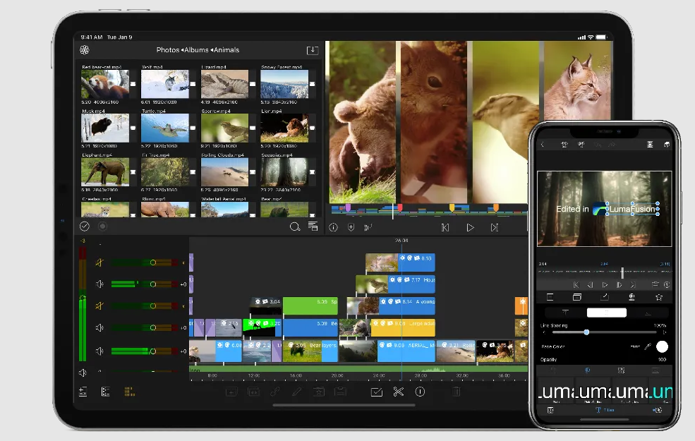 Luma fusion video editing app